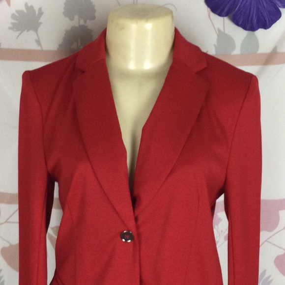 Labijou Red Blazer Sz Medium - Picture 2 of 8